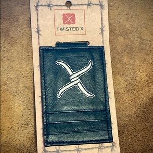 TWISTED X Black & Silver Magnetic Money Clip Wallet